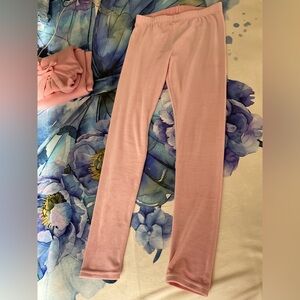 Velour leggings in baby inpink